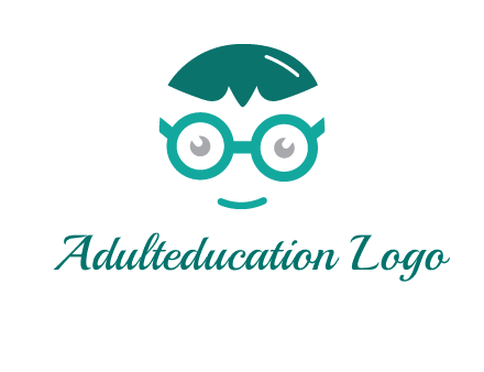 smiling face with glasses logo