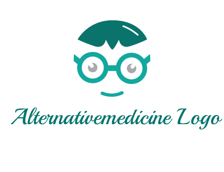smiling face with glasses logo