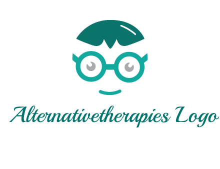 smiling face with glasses logo