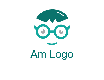 smiling face with glasses logo
