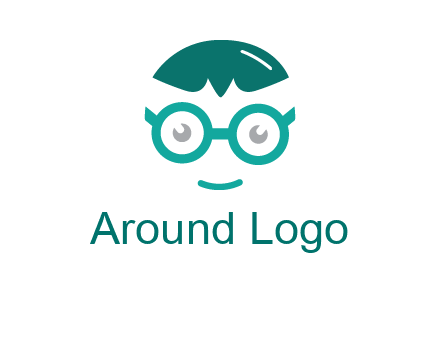 smiling face with glasses logo