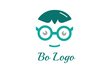 smiling face with glasses logo