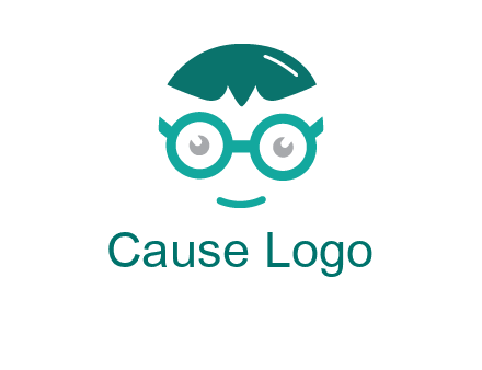 smiling face with glasses logo