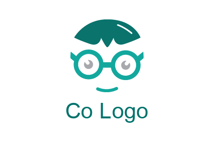 smiling face with glasses logo