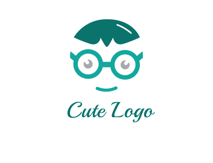 smiling face with glasses logo