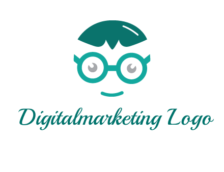smiling face with glasses logo