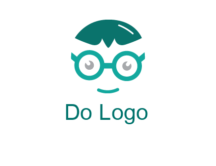 smiling face with glasses logo