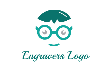 smiling face with glasses logo