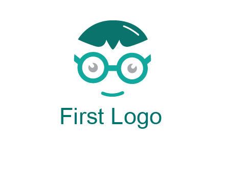 smiling face with glasses logo