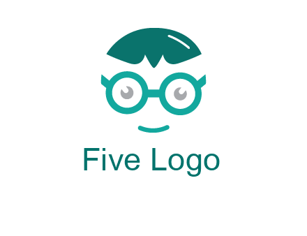 smiling face with glasses logo