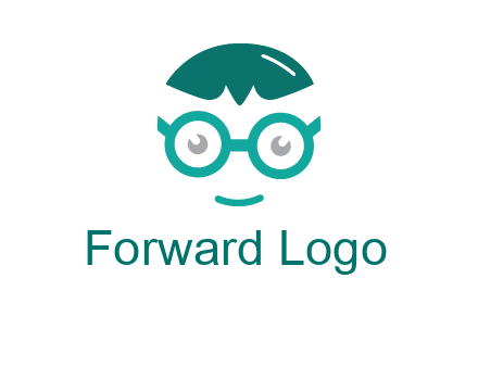 smiling face with glasses logo