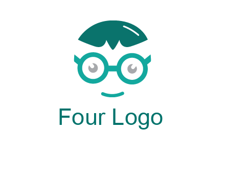 smiling face with glasses logo
