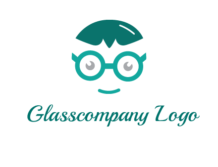 smiling face with glasses logo