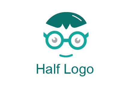 smiling face with glasses logo
