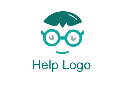 smiling face with glasses logo