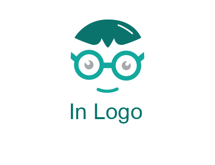 smiling face with glasses logo
