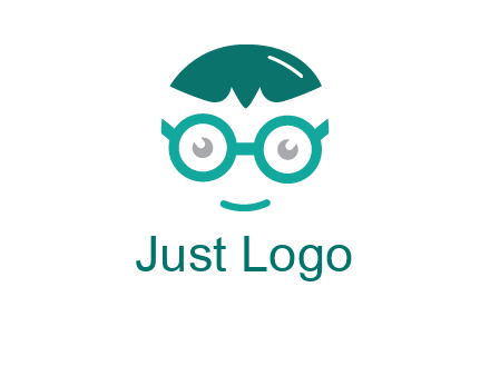 smiling face with glasses logo