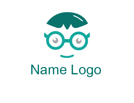 smiling face with glasses logo