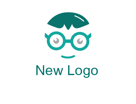 smiling face with glasses logo