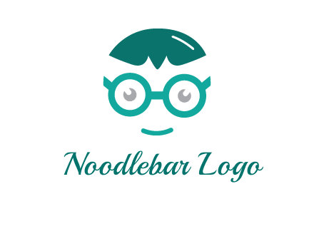 smiling face with glasses logo