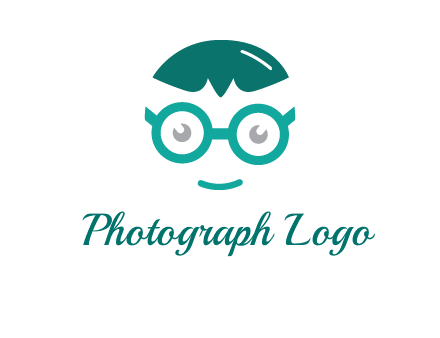 smiling face with glasses logo