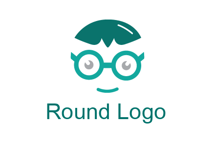 smiling face with glasses logo