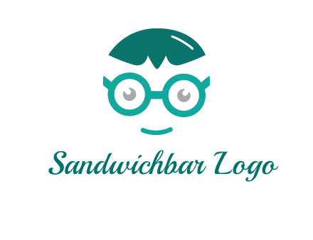 smiling face with glasses logo