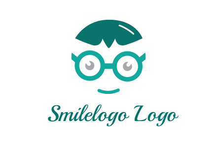 smiling face with glasses logo