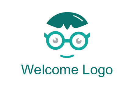 smiling face with glasses logo