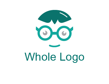 smiling face with glasses logo