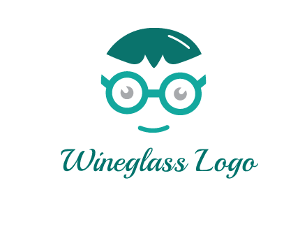 smiling face with glasses logo