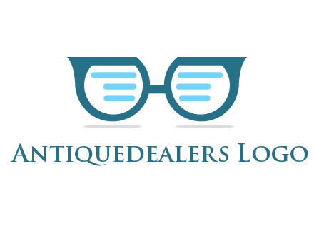 text in glasses logo
