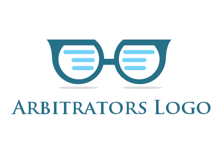 text in glasses logo