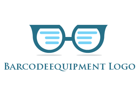 text in glasses logo