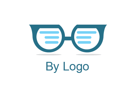 text in glasses logo