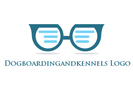 text in glasses logo