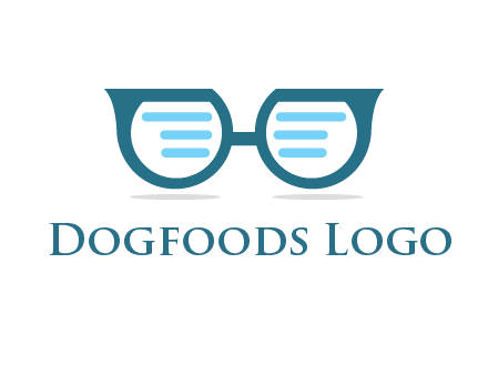text in glasses logo