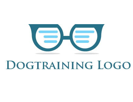 text in glasses logo