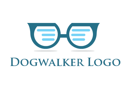 text in glasses logo