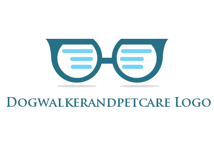 text in glasses logo