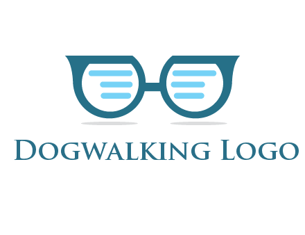 text in glasses logo