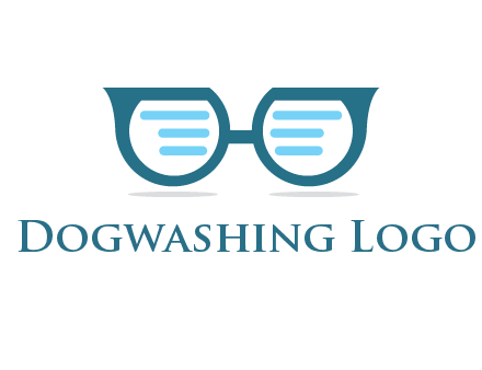 text in glasses logo
