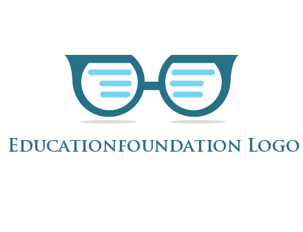 text in glasses logo