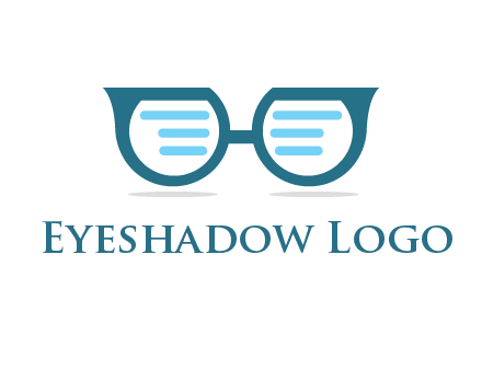 text in glasses logo