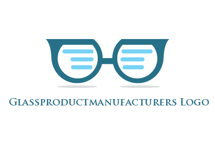 text in glasses logo