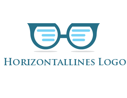 text in glasses logo