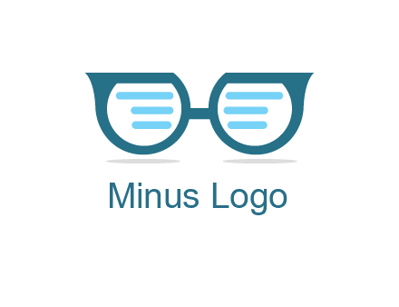 text in glasses logo