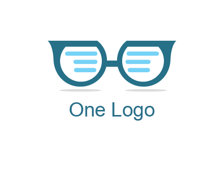 text in glasses logo