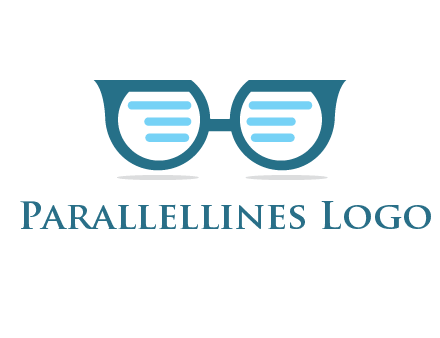 text in glasses logo