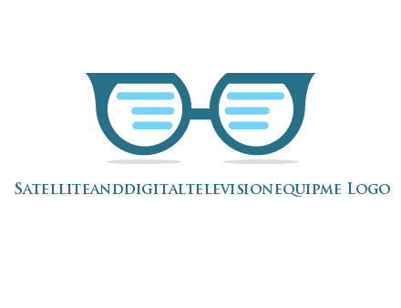 text in glasses logo
